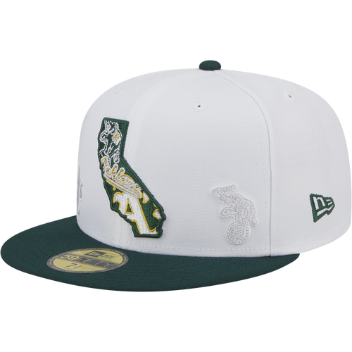 

New Era Mens Oakland Athletics New Era As 5950 State E1 - Mens White/Green Size 7