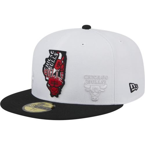 

New Era Mens Chicago Bulls New Era Bulls 5950 State E1 - Mens Black/White Size 7