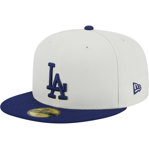 

New Era Mens New Era Dodgers 5950 Retro Fitted Cap - Mens White/Navy Size 7