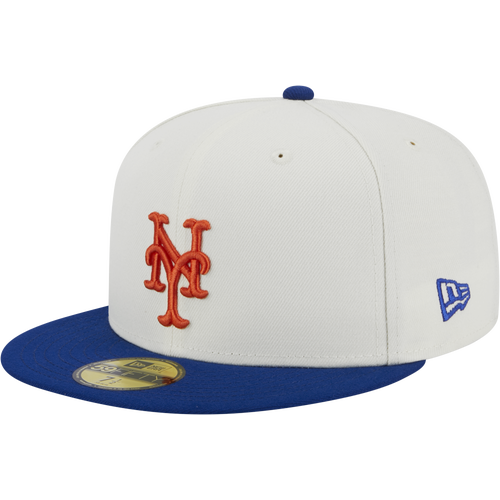 

New Era Mens New York Mets New Era Mets 5950 Retro Fitted Cap - Mens White/Blue Size 7