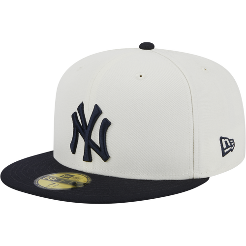 

New Era Mens New York Yankees New Era Yankees 5950 Retro Fitted Cap - Mens White/Navy Size 7