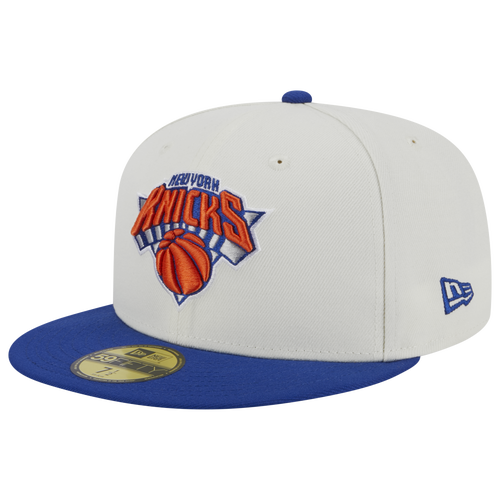 

New Era Mens New York Knicks New Era Knicks 5950 Retro E1 - Mens Beige/Blue Size 7