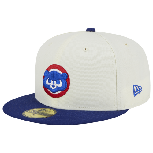 

New Era Mens Chicago Cubs New Era Cubs 5950 Retro E1 - Mens Beige/Blue Size 7