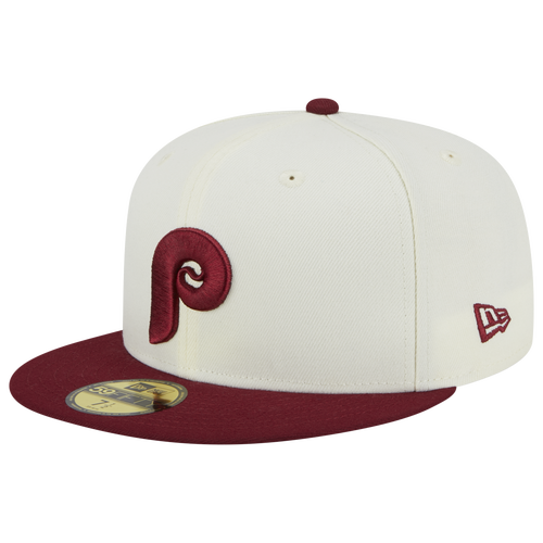 

New Era Mens Philadelphia Phillies New Era Phillies 5950 Retro Fitted Cap - Mens White/Maroon Size 7