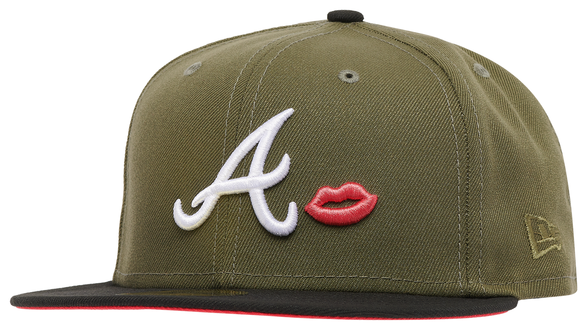 New Era Braves Side Patch Lips Fitted Cap