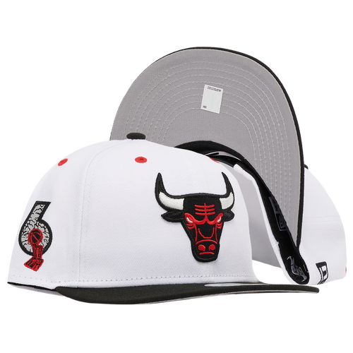 

New Era Mens Chicago Bulls New Era Bulls Retro Hook 3 OG Snapback - Mens White/Black/Gray Size One Size