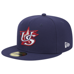 Men's - New Era USA WBC Fitted Hat - White/Navy