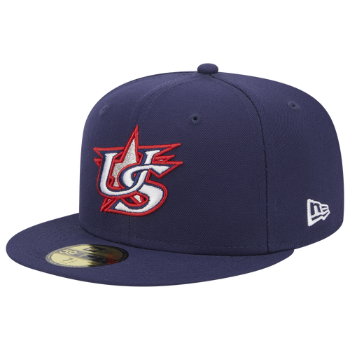 New Era Mens  Usa Wbc Fitted Hat In White/navy