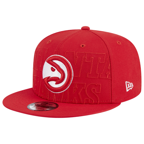 Shop New Era Mens Atlanta Hawks  Hawks Nba Draft 23 Snapback In Red/white