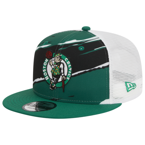 

New Era Mens Boston Celtics New Era Celtics A Frame Tear Trucker Snapback Cap - Mens Green/Black Size One Size