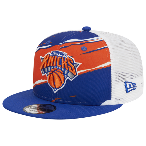 

New Era Mens New York Knicks New Era Knicks A Frame Tear Trucker Snapback Cap - Mens Blue/Orange Size One Size