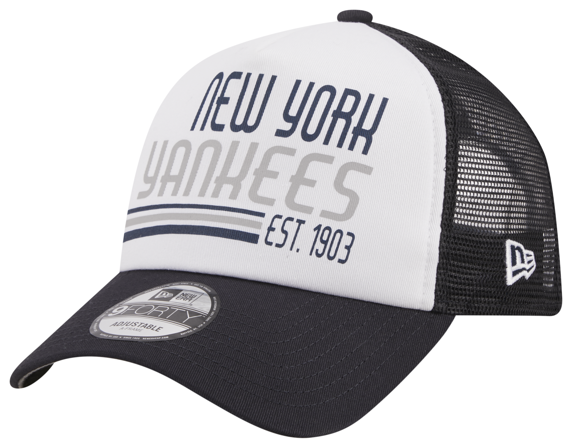 New Era Yankees A Frame Stacked Trucker Cap