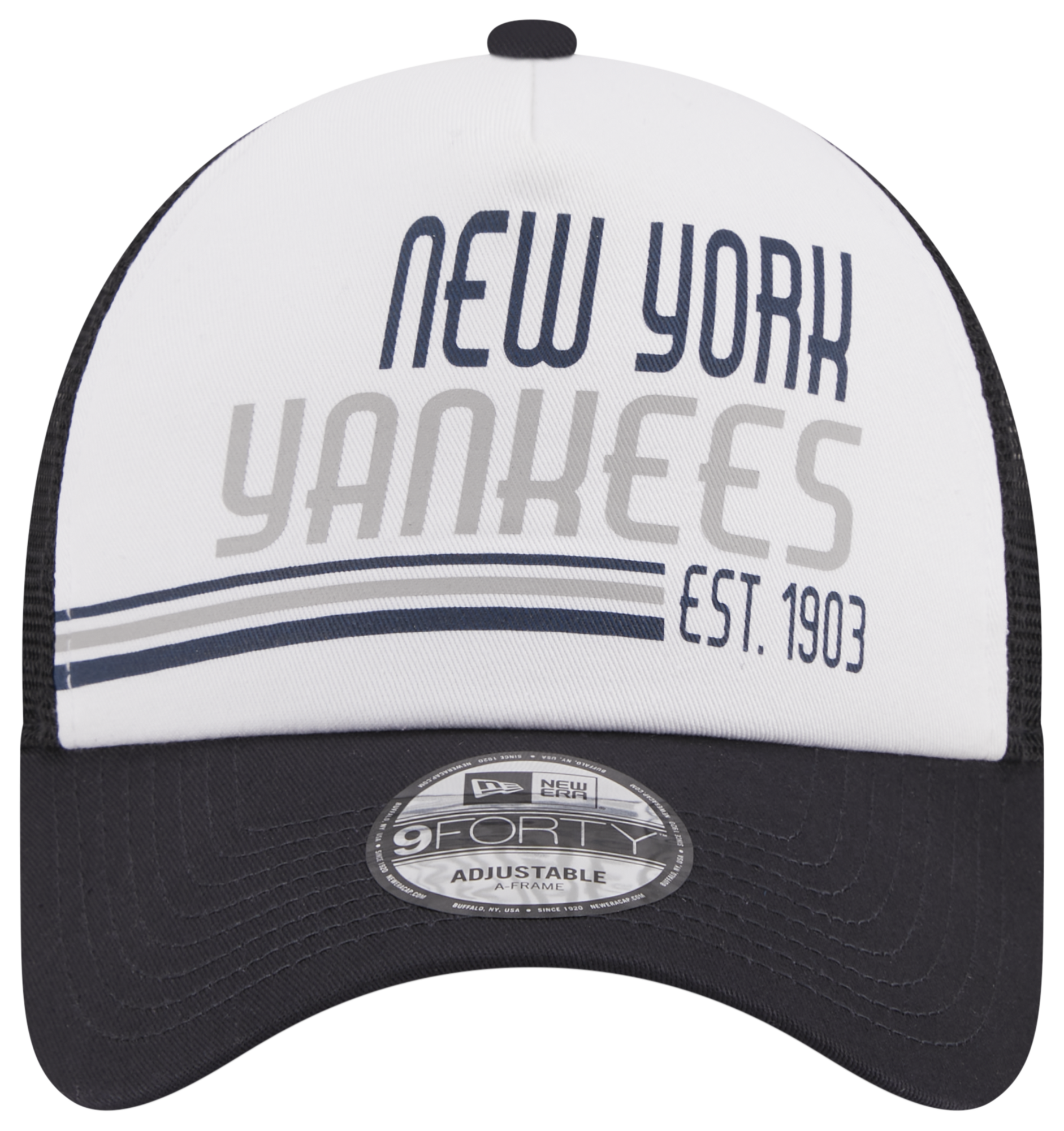 New Era Yankees A Frame Stacked Trucker Cap