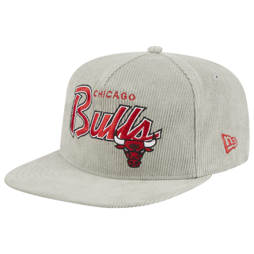 New Era Mens Chicago Bulls  Bulls Golfer Cord Snapback Cap In Gray/red