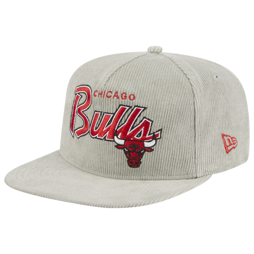 

New Era Mens Chicago Bulls New Era Bulls Golfer Cord Snapback Cap - Mens Red/Grey Size One Size