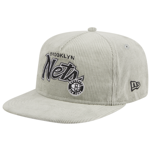 

New Era Mens Brooklyn Nets New Era Nets Golfer Cord Snapback Cap - Mens Black/Grey Size One Size