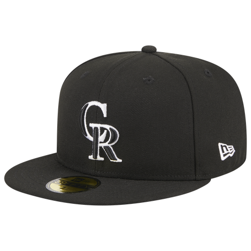 

New Era New Era Rockies 5950 Evergreen Side Patch Fitted Hat - Adult White/Black Size 7