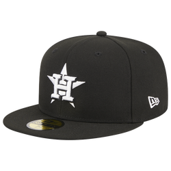 Adult - New Era Astros 5950 Evergreen Side Patch Fitted Hat - White/Black