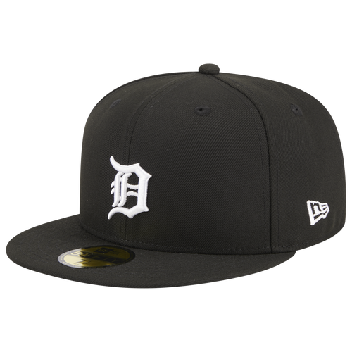 New Era Tigers 5950 Evergreen Side Patch Fitted Hat - New Era Black/White