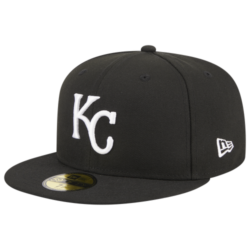 

New Era New Era Royals 5950 Evergreen Side Patch Fitted Hat - Adult Black/White Size 7