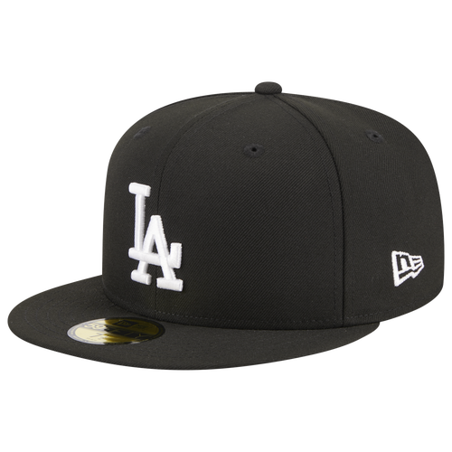 

New Era New Era Dodgers 5950 Evergreen Side Patch Fitted Hat - Adult White/Black Size 7