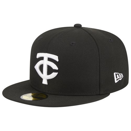 New Era Twins 5950 Evergreen Side Patch Fitted Hat - New Era White/Black