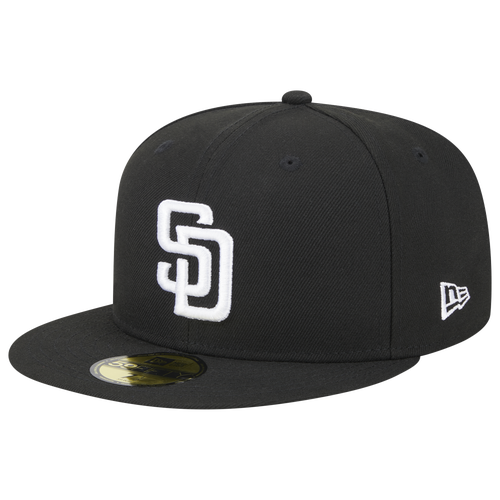 

New Era New Era Padres 5950 Evergreen Side Patch Fitted Hat - Adult Black/White Size 7