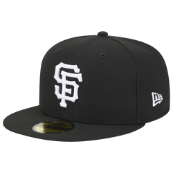 Adult - New Era Giants 5950 Evergreen Side Patch Fitted Hat - White/Black