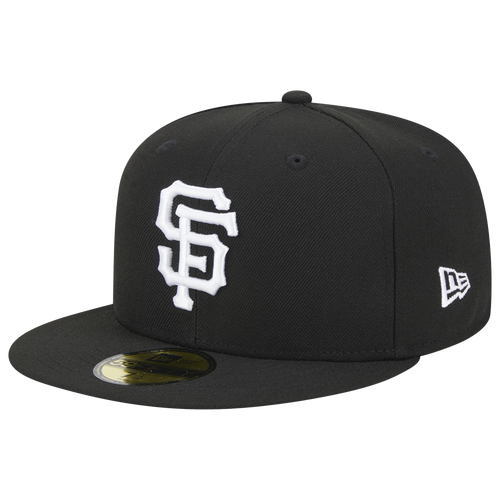 New Era Giants 5950 Evergreen Side Patch Fitted Hat - New Era White/Black