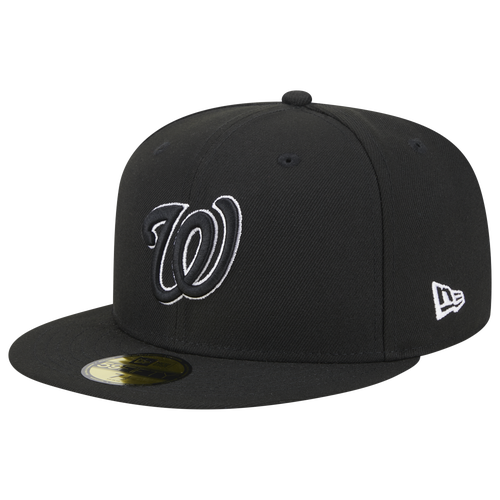 New Era Nationals 5950 Evergreen Side Patch Fitted Hat - New Era Black/White