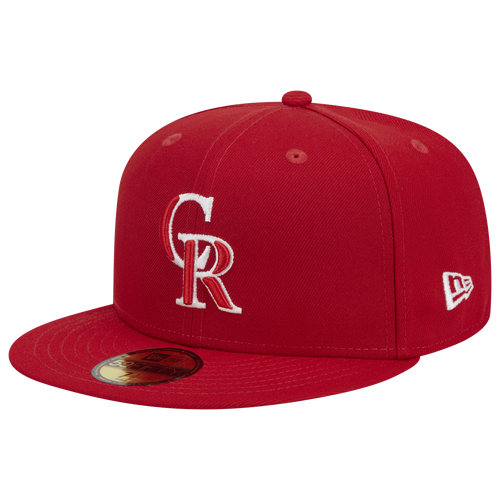 

New Era New Era Rockies 5950 Evergreen Side Patch Fitted Hat - Adult Red/White Size 7