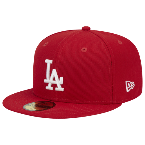 

New Era New Era Dodgers 5950 Evergreen Side Patch Fitted Hat - Adult Red/White Size 7