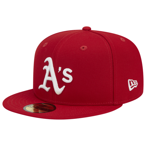 

New Era New Era Athletics 5950 Evergreen Side Patch Fitted Hat - Adult White/Red Size 7