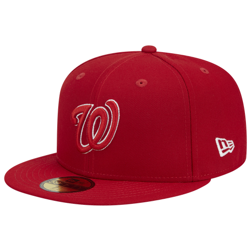 

New Era New Era Nationals 5950 Evergreen Side Patch Fitted Hat - Adult White/Red Size 7