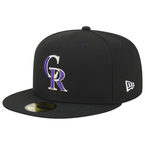 New Era Rockies 5950 Evergreen Side Patch Fitted Hat - New Era Black/Purple