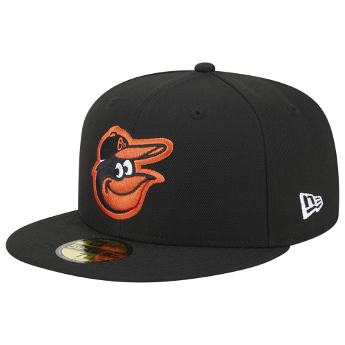 New Era Orioles 5950 Evergreen Side Patch Fitted Hat - New Era Black/Orange