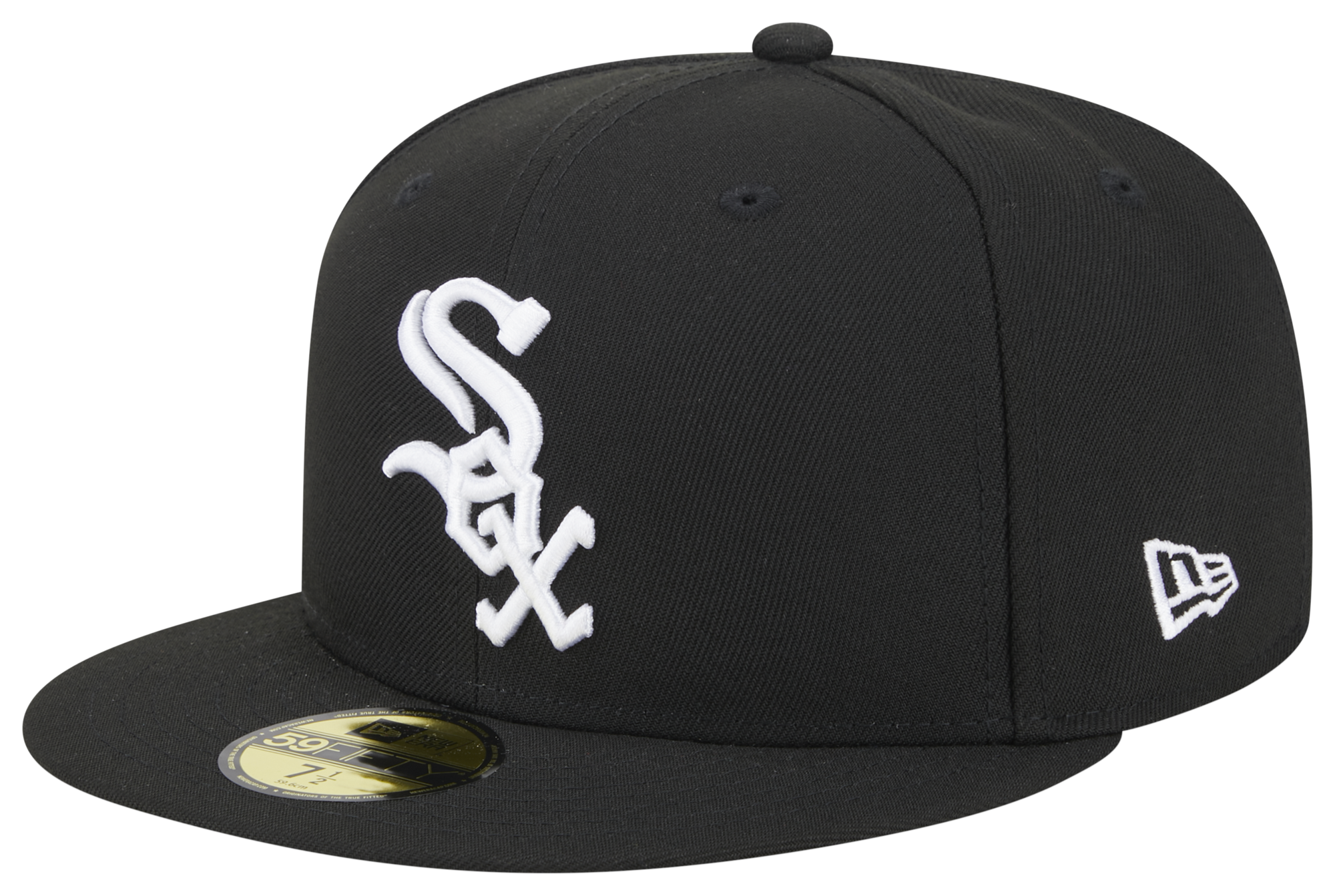 New Era 59FIFTY Chicago White Sox 5950 Patch Fitted Hat 7 3/4 / Black