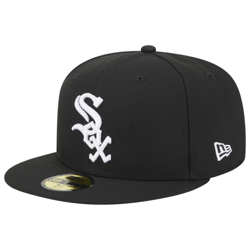 ADULT - New Era Chicago White Sox 5950 Evergreen Side Patch Fit - Black/White