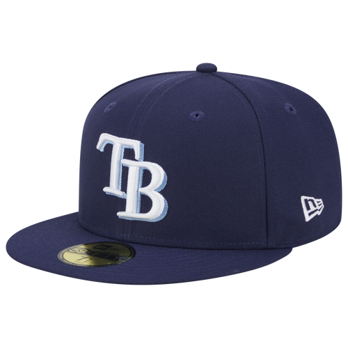 New Era Rays 5950 Evergreen Side Patch Fitted Hat - New Era Teal/White Navy