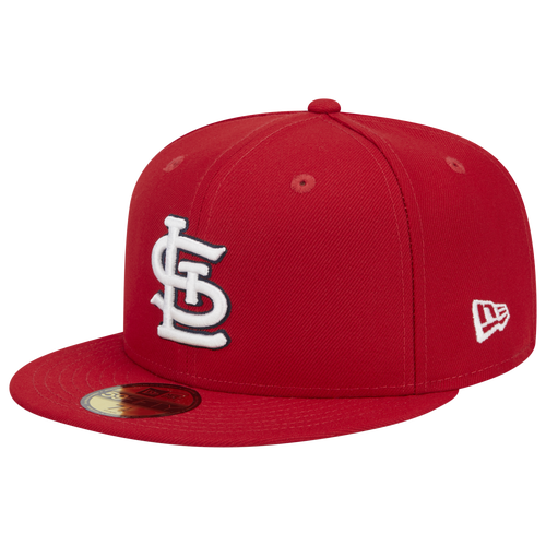 

New Era New Era Cardinals 5950 Evergreen Side Patch Fitted Hat - Adult White/Red/Red Size 7