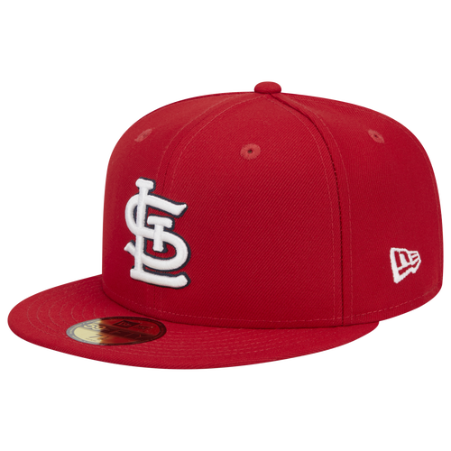 ADULT - New Era Cardinals 5950 Evergreen Side Patch Fitted Hat - White/Red