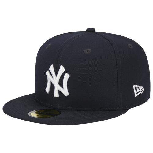 

New Era New Era Yankees 5950 Evergreen Side Patch Fitted Hat - Adult White/Navy/Navy Size 7