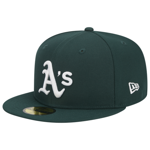 

New Era New Era Athletics 5950 Evergreen Side Patch Fitted Hat - Adult Green/White Size 7