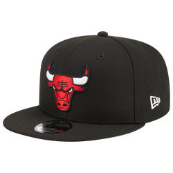 Adult - New Era Bulls 950 Evergreen Side Patch Hat - Black/Black/Red