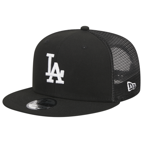 

New Era Mens New Era Dodgers 9Fifty Trucker Cap - Mens Black/White Size One Size