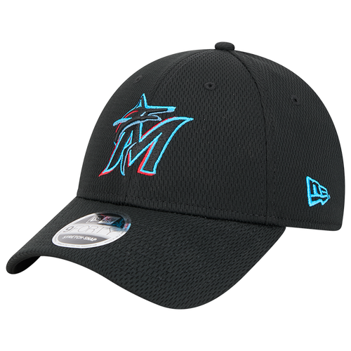 

New Era Mens New Era Marlins SS Evergreen OTC Cap - Mens Black/Black Size One Size