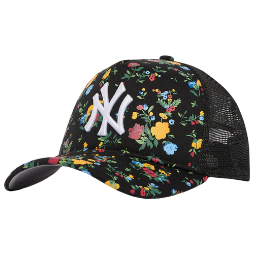 

New Era Mens New York Yankees New Era Yankees A Frame Floral Trucker Cap - Mens Black/Multi Size One Size