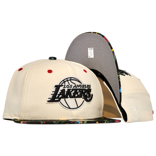 

New Era Mens Los Angeles Lakers New Era Lakers 2 Tone Floral Brim Snapback - Mens White/Multi Size One Size