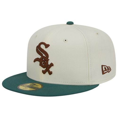 

New Era Mens Chicago White Sox New Era White Sox Camp SP Cap - Mens White/Green Size 7