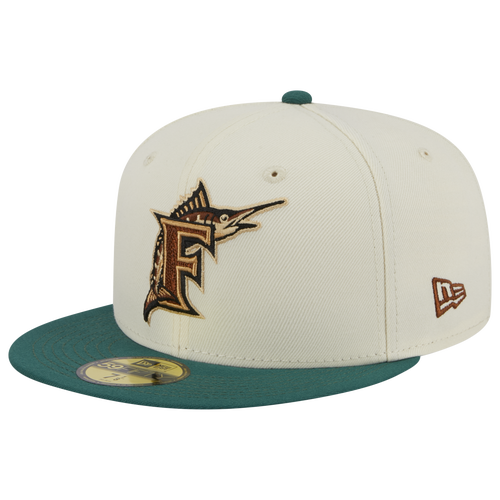 

New Era Mens Miami Marlins New Era Marlins Camp SP Cap - Mens White/Green Size 7